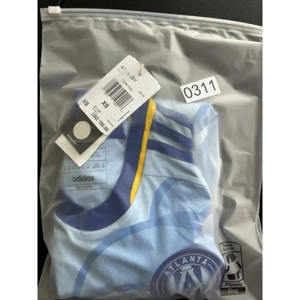 adidas Atlanta United FC MLS Soccer Jersey Blue Yellow Size XS NWT $100